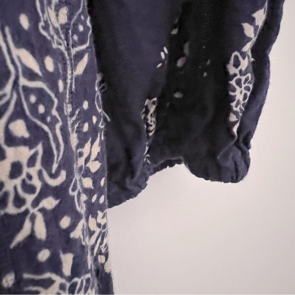 Anthropologie Maeve Carlita Navy Tiered Mixed Floral Cotton Dress NEW - Picture 11 of 16